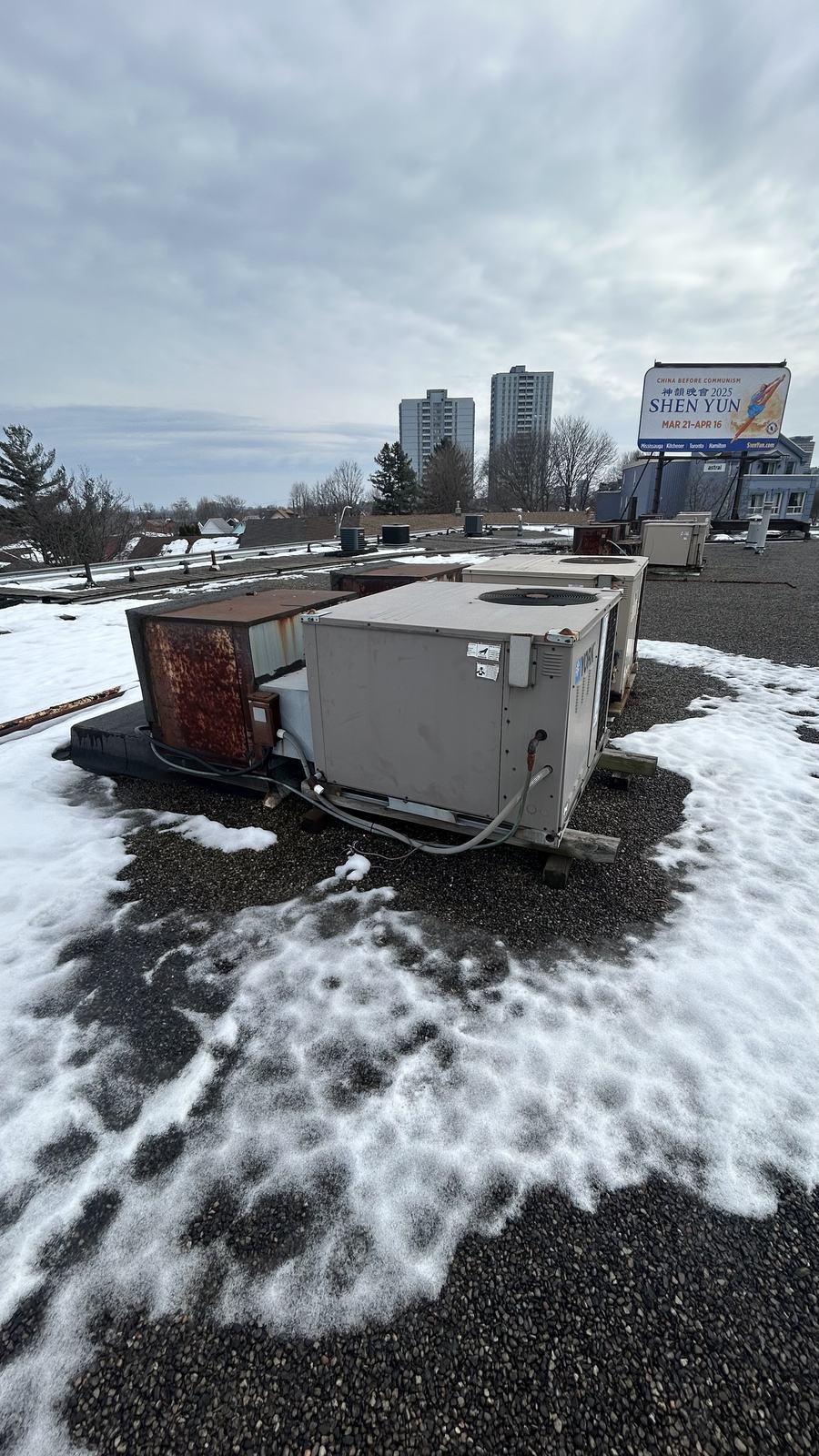 Rooftop equipment on an industrial facility